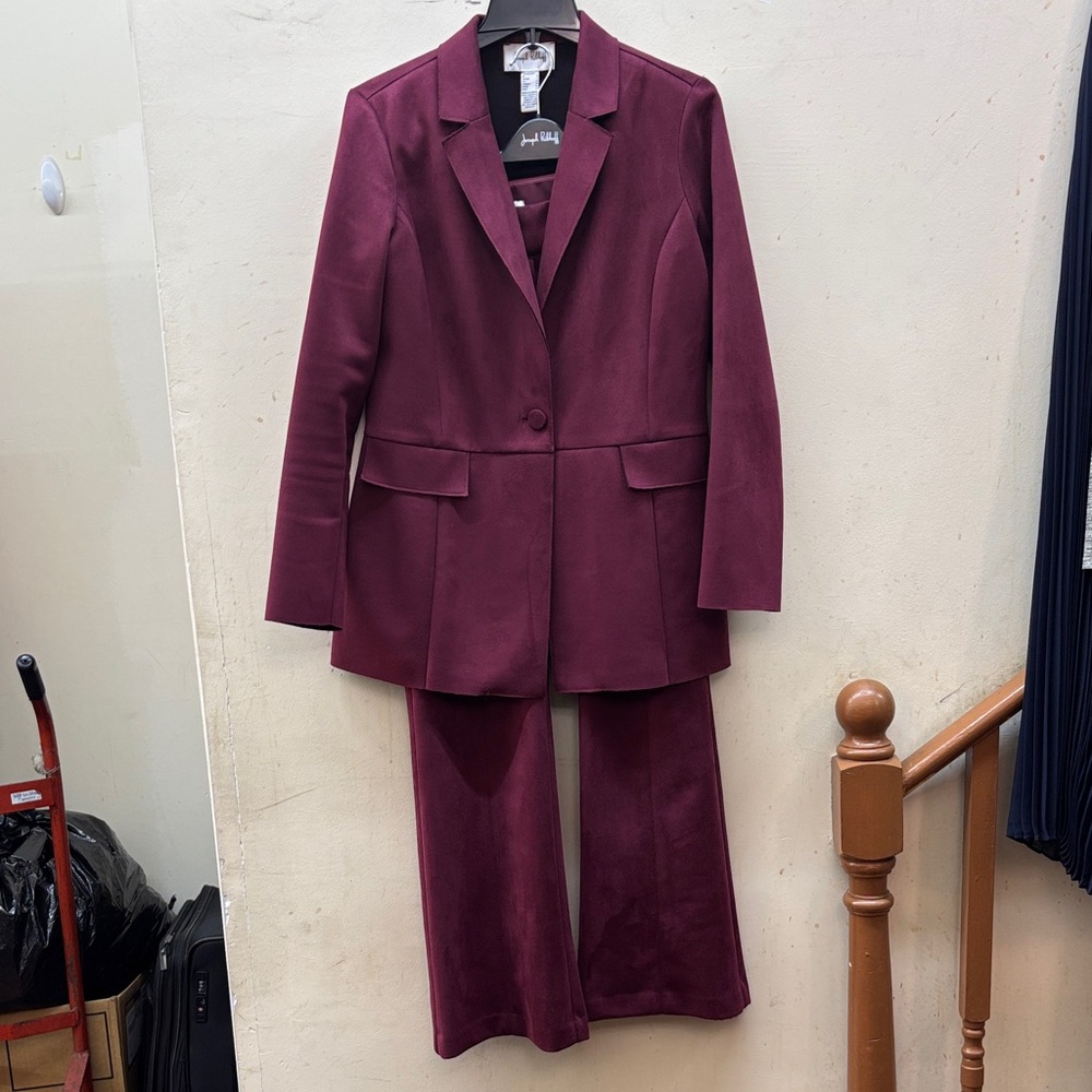 Joseph Ribkoff Burgundy Pantsuit